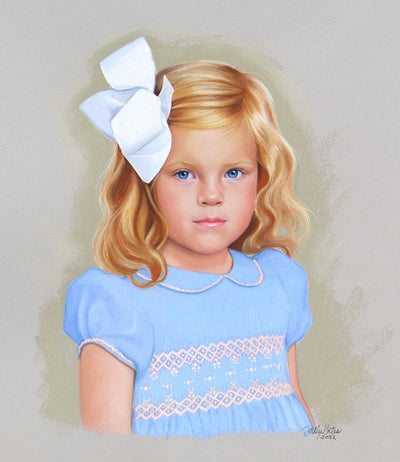 SALLY GATES PASTEL PORTRAITS IN OUR DRESSES
