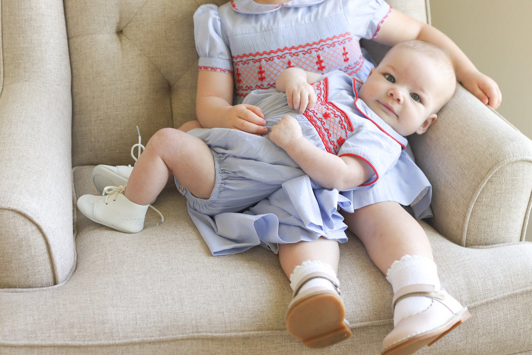 Lavender Blue Princess Charlotte Smocked Dress