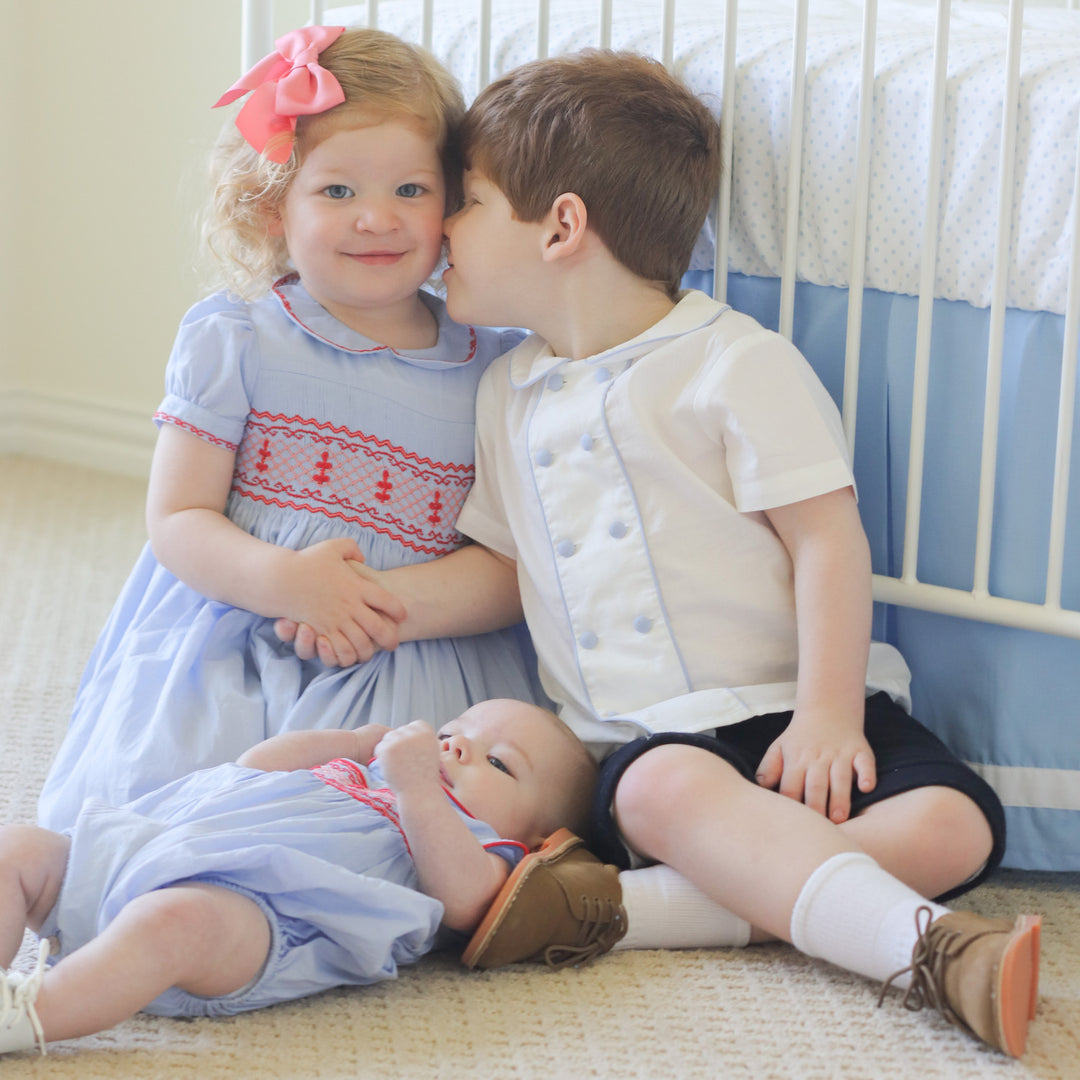 Lavender Blue Princess Charlotte Smocked Dress